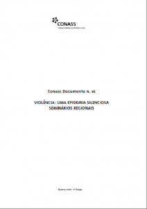 Capa de Livro: Violência: uma epidemia silenciosa seminários regionais