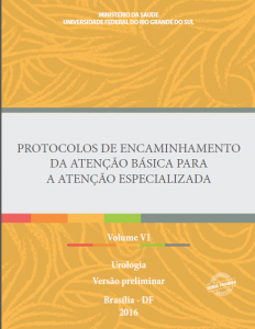 Capa de Livro: Protocolos de Encaminhamento da Atenção Básica para a Atenção Especializada: Urologia